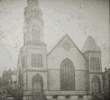 First Presbyterian Church (c. 1887) from a 1915 photo (Woonsocket Library Historical Collection)